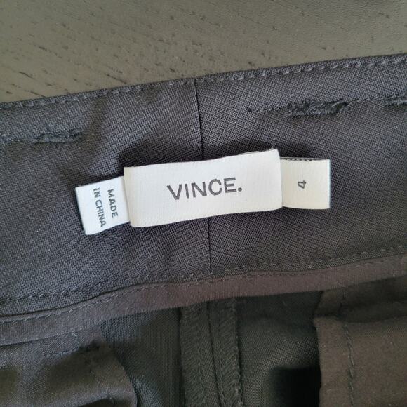 Vince Wool Jogger Pants Black Belted Pockets Mid Rise Knit Cuffs Women 4 - Picture 9 of 11